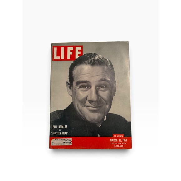 LIFE Magazine Other - Vintage LIFE Magazine March 12 1951 Paul Douglas Fourteen Hours Camel Ad